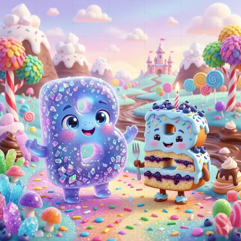 Cute Candy Letters 3D