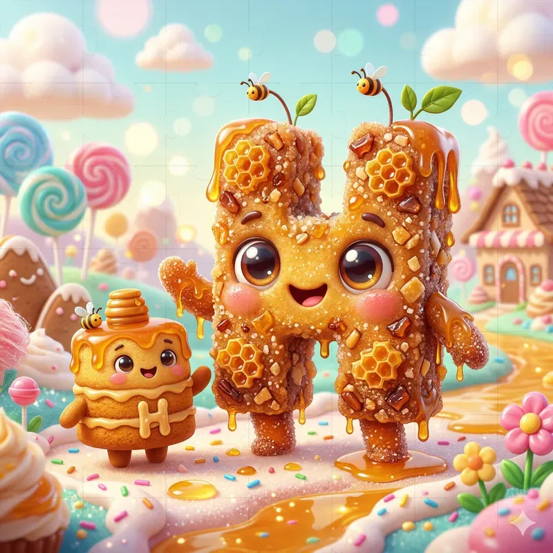 Cute Candy Letters 3D