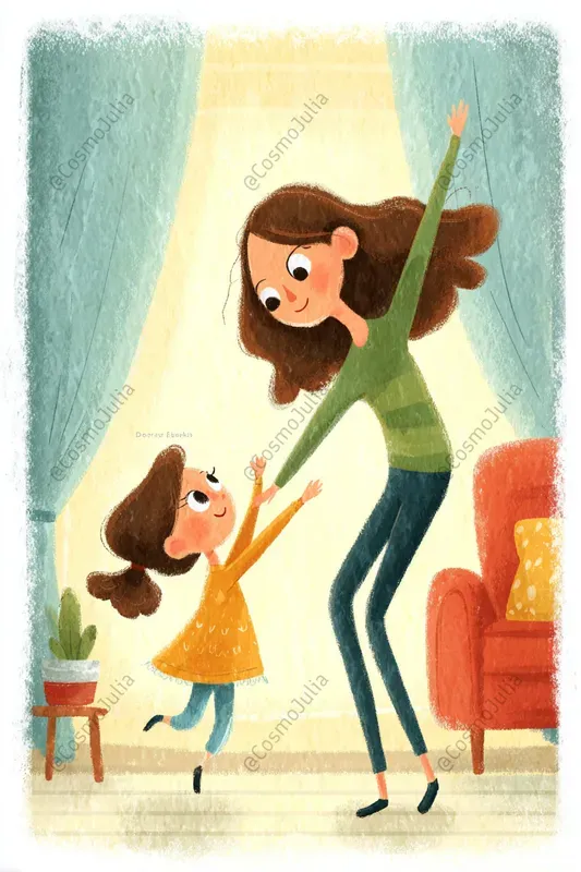 Cute Mothers And Children Clipart