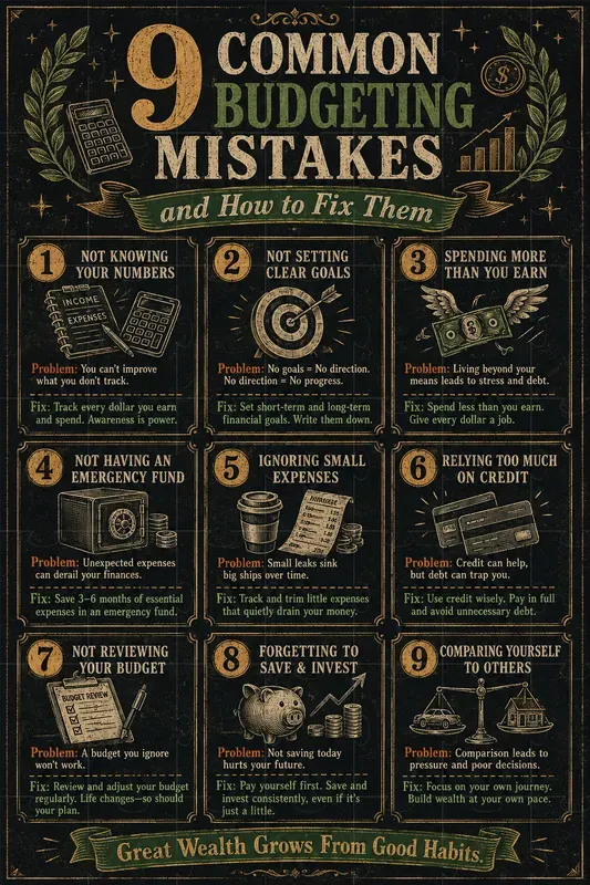 Personal Finance Mistakes Infographics
