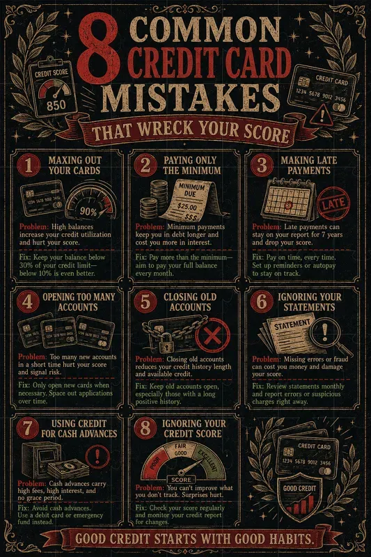 Personal Finance Mistakes Infographics