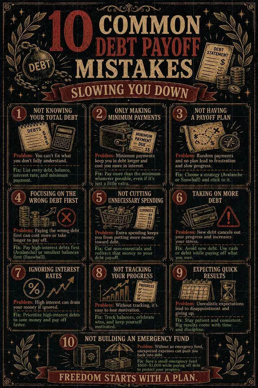 Personal Finance Mistakes Infographics