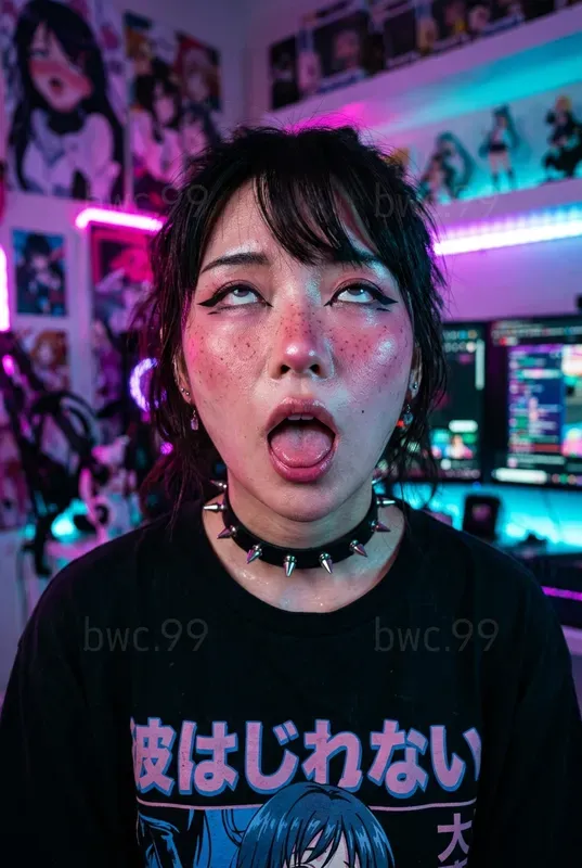 Neon Expressive Egirl Portraits