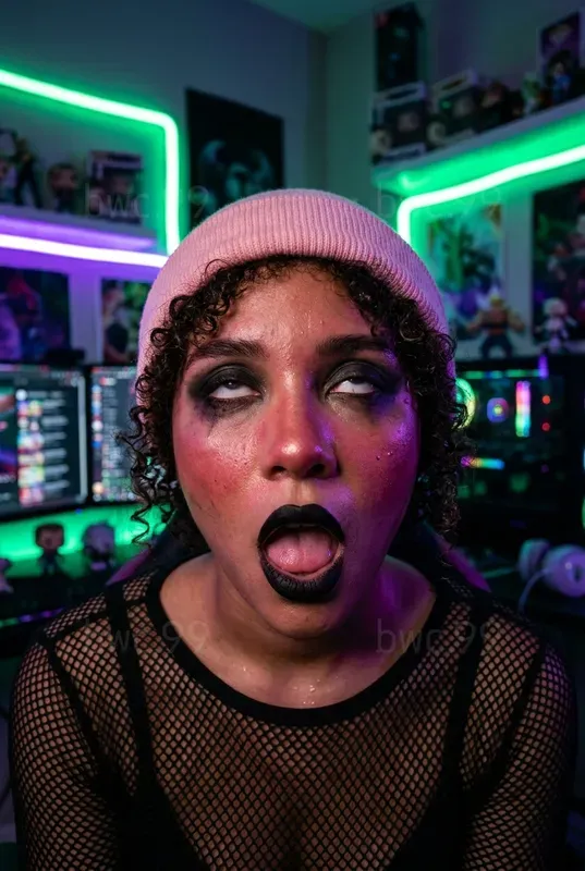 Neon Expressive Egirl Portraits