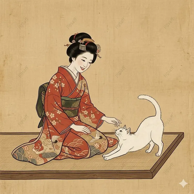 Traditional Japanese Silk Paintings