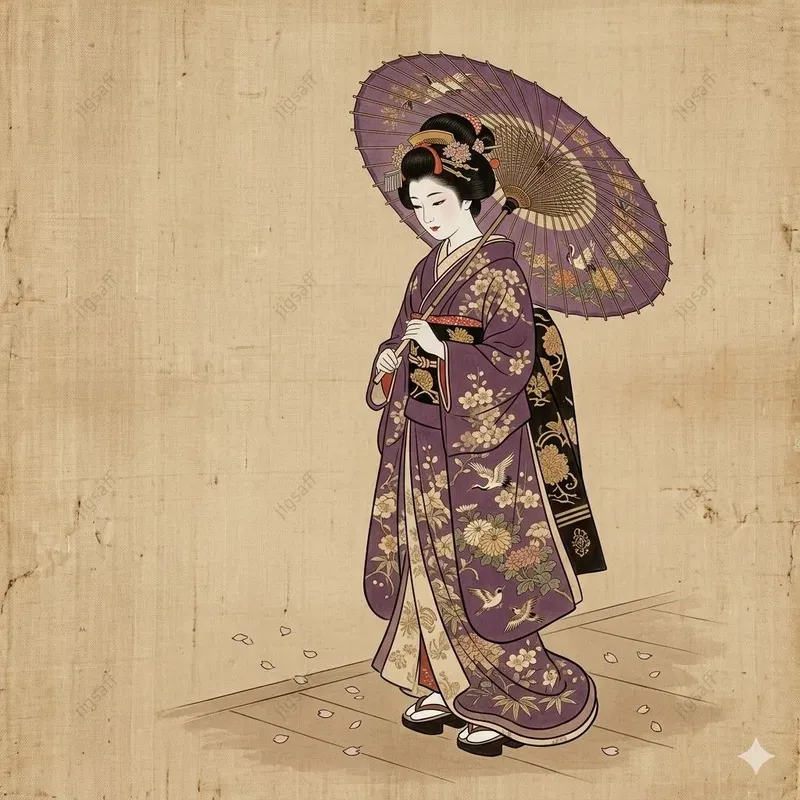 Traditional Japanese Silk Paintings