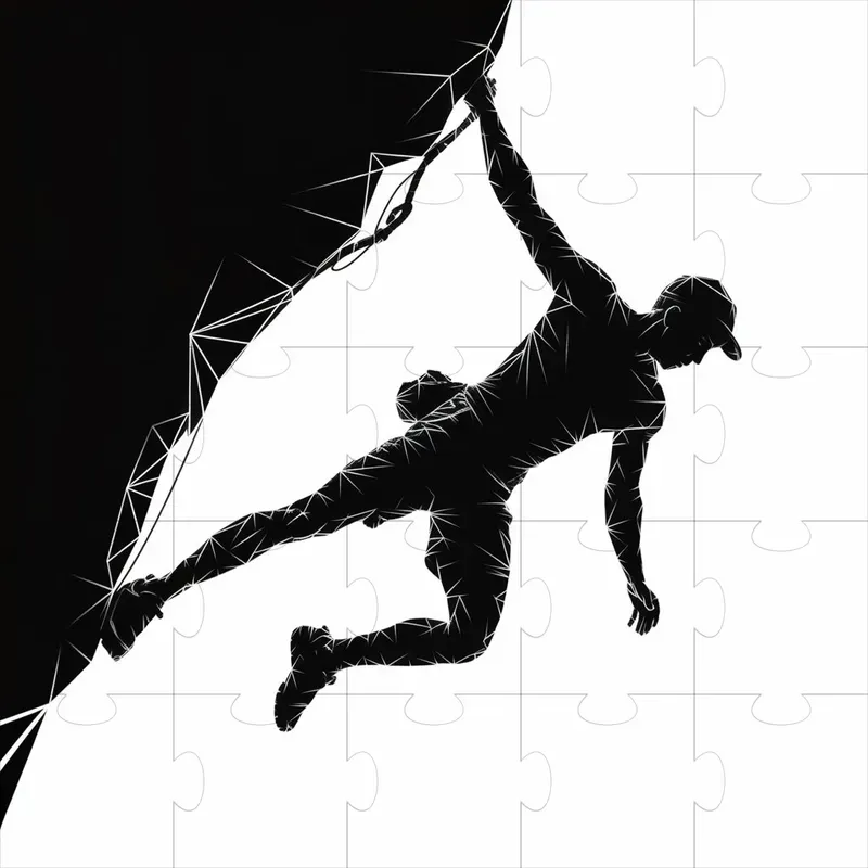 Geometric Action Sports Silhouettes
