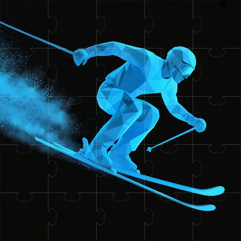 Geometric Action Sports Silhouettes