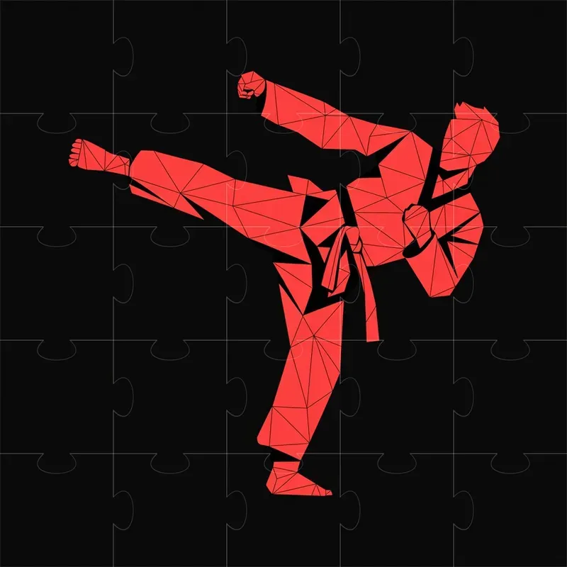 Geometric Action Sports Silhouettes
