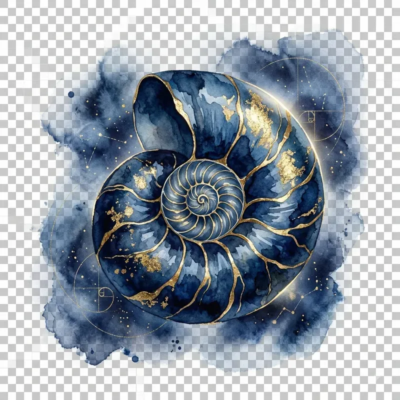 Mystical Indigo Gold Watercolor Avatars