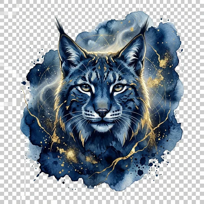Mystical Indigo Gold Watercolor Avatars
