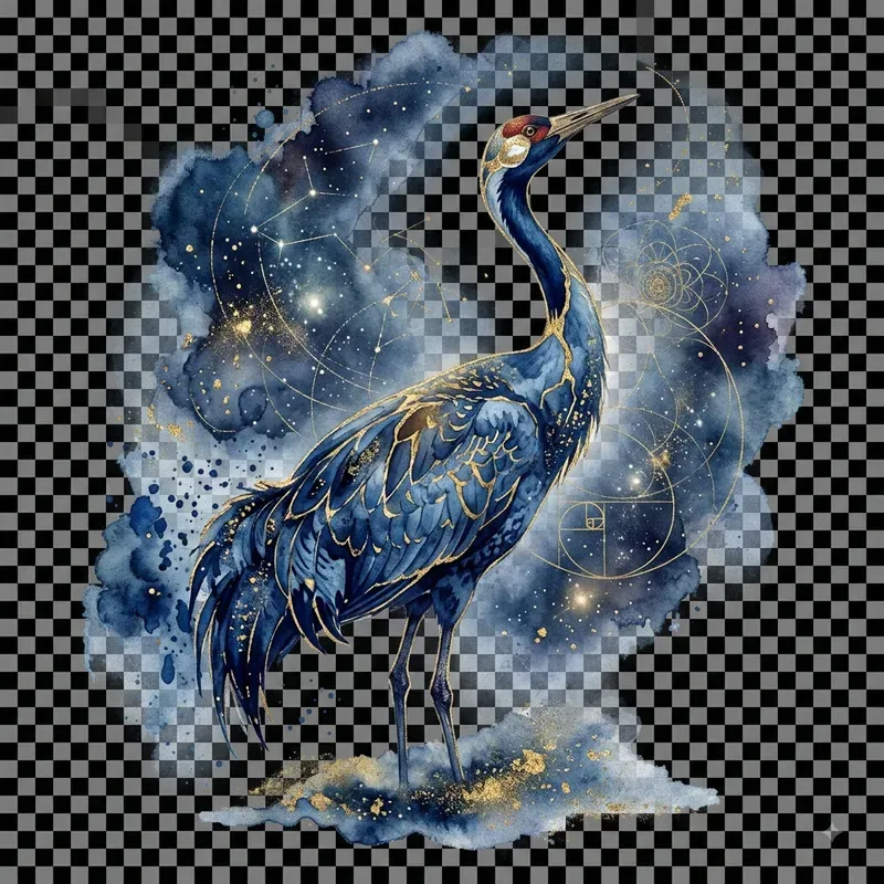 Mystical Indigo Gold Watercolor Avatars