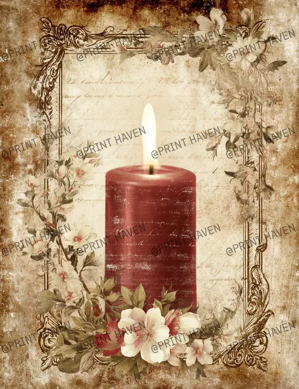 Old Floral Junk Journal Pages