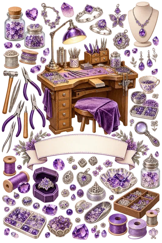 Cozy Hobby Clipart Sticker Sheet Sets