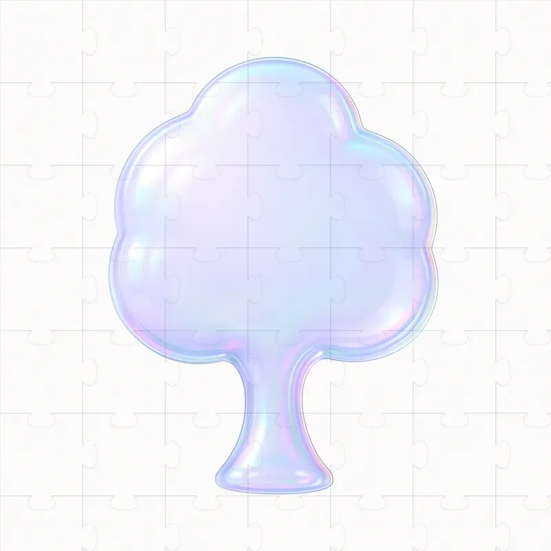 Soap Bubble Icons In 3D Minimalist Style