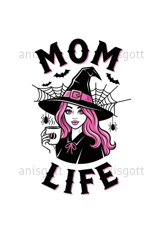 Spooky Mom Tshirt Logo Designs Clipart