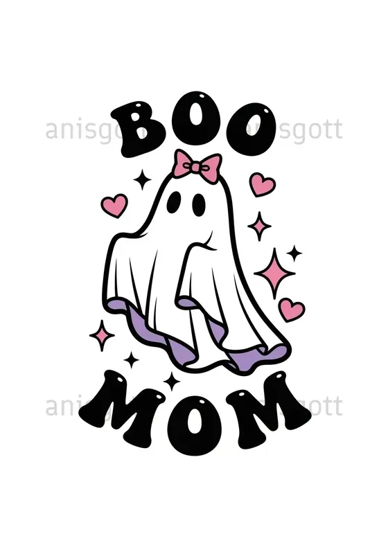 Spooky Mom Tshirt Logo Designs Clipart