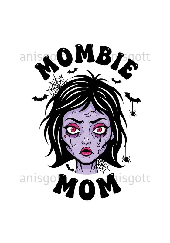 Spooky Mom Tshirt Logo Designs Clipart