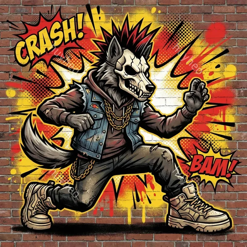 Urban Graffiti Street Art Style