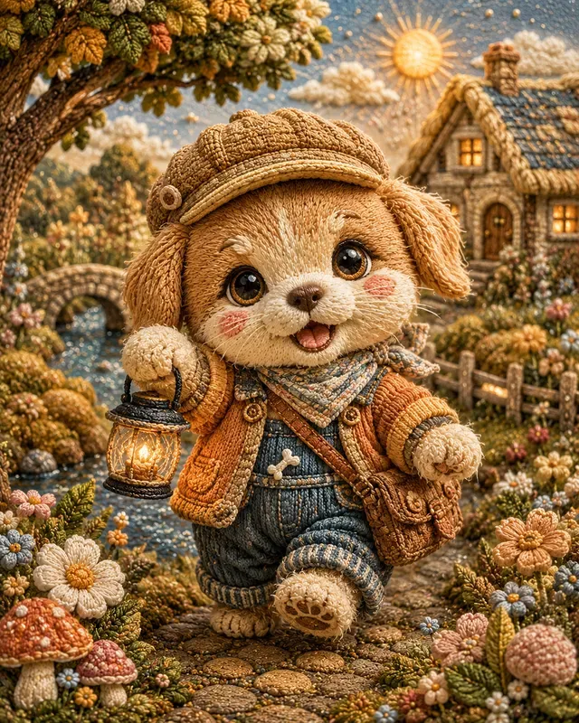 Cute Embroidered Animal Portraits