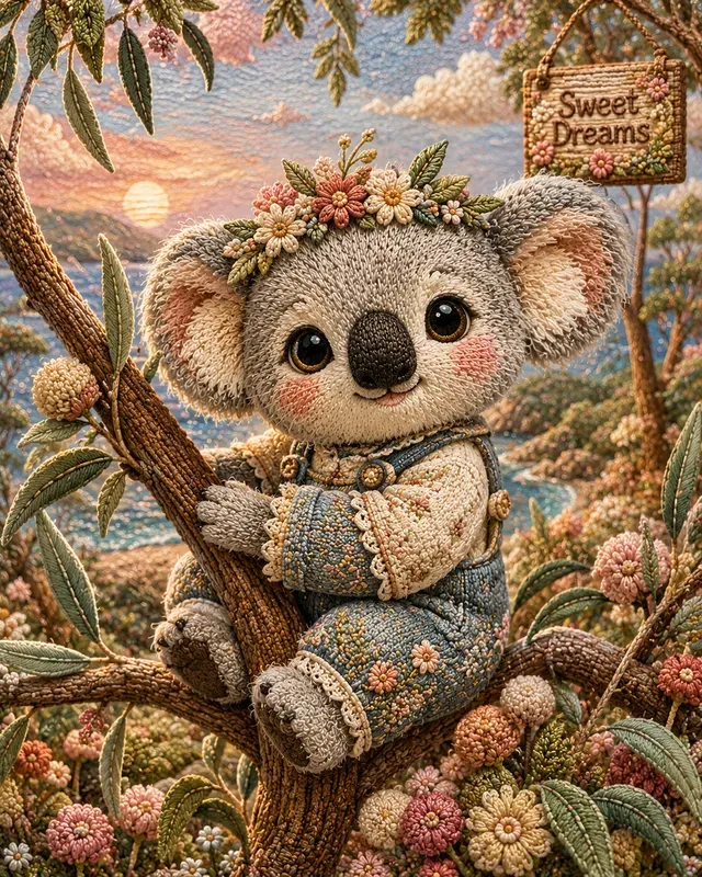 Cute Embroidered Animal Portraits