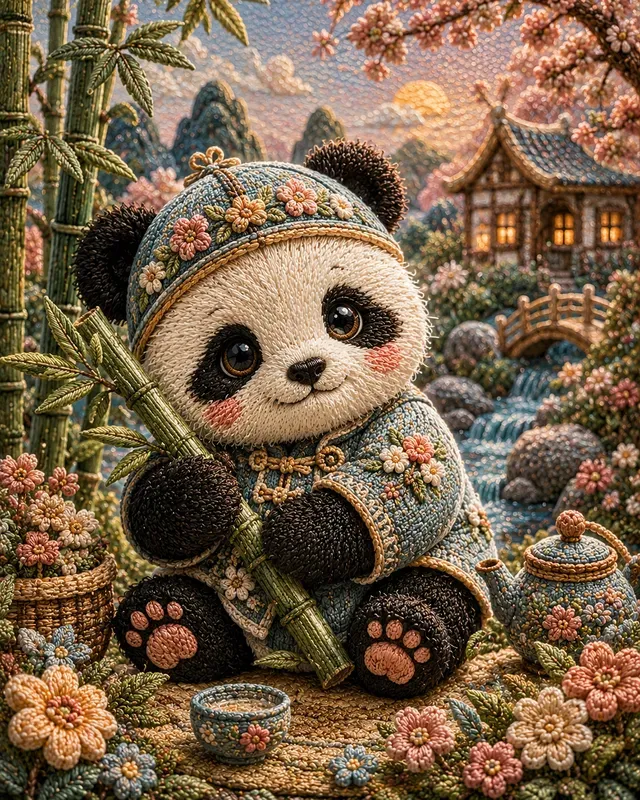 Cute Embroidered Animal Portraits