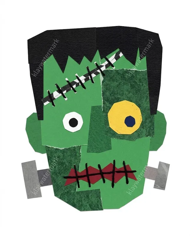 Quirky Halloween Collage Cliparts