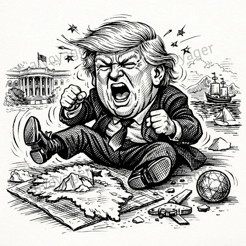 Pen And Ink Satire Cartoon Illustrations