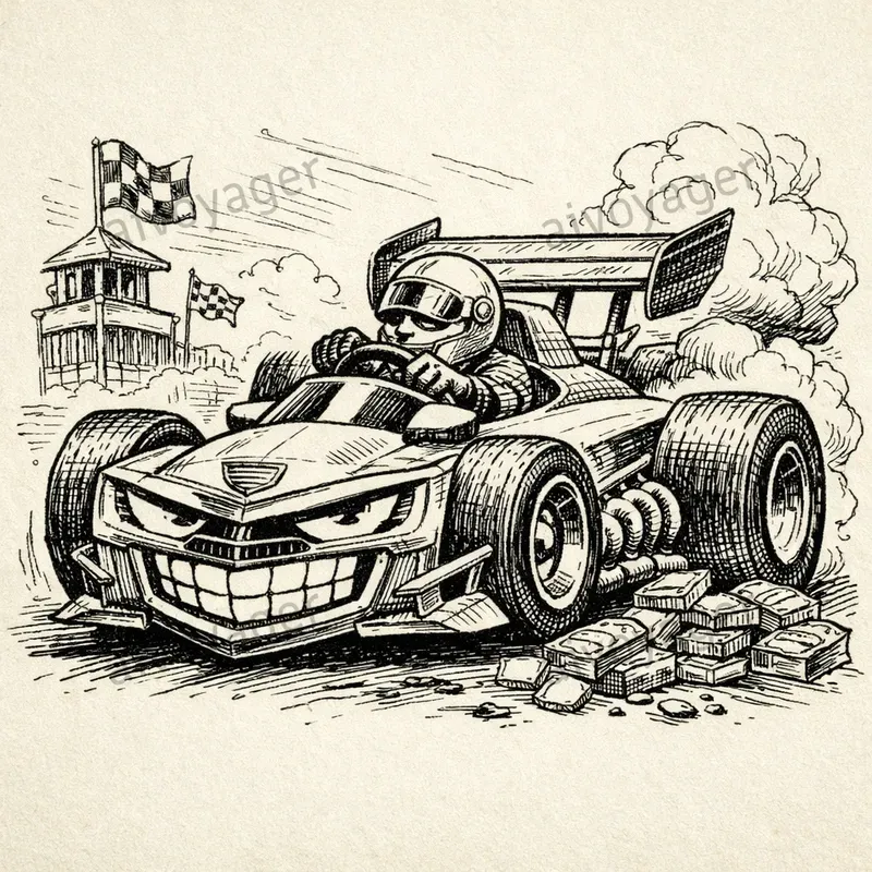 Pen And Ink Satire Cartoon Illustrations