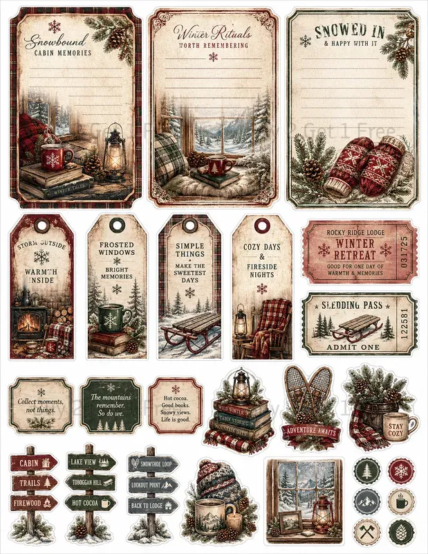 Printable Junk Journal Ephemera Sheets
