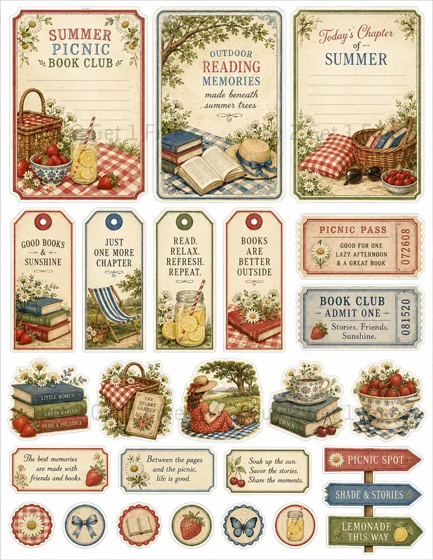 Printable Junk Journal Ephemera Sheets