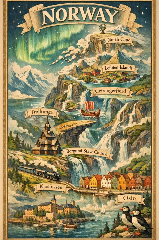 Fantasy Travel Map Posters