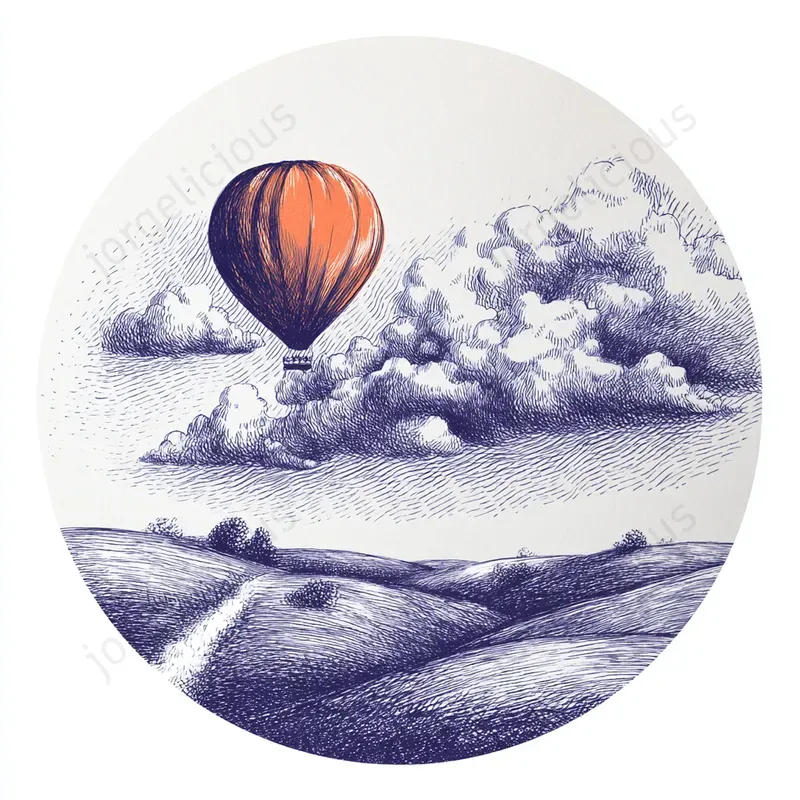 Circular Engraved Emblem Scenes