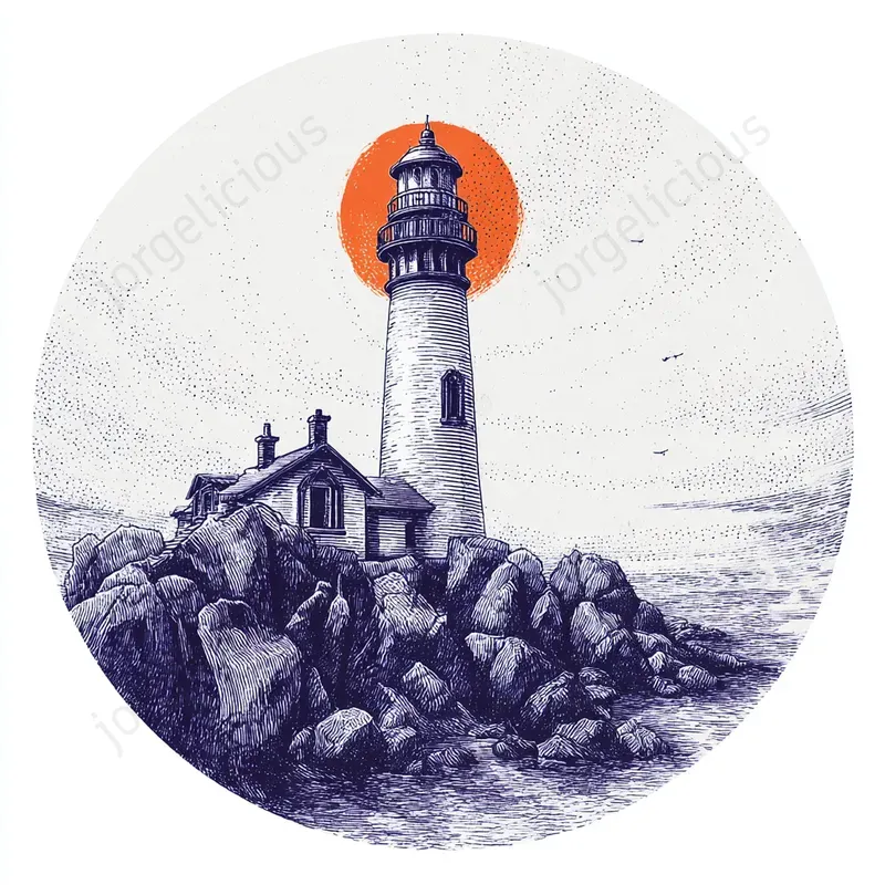 Circular Engraved Emblem Scenes