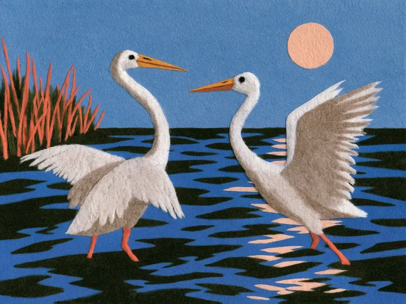 Surreal Felt And Wool Collage Art