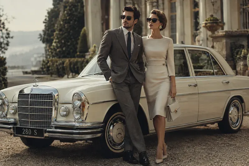 Editorial Couple Luxury Cars