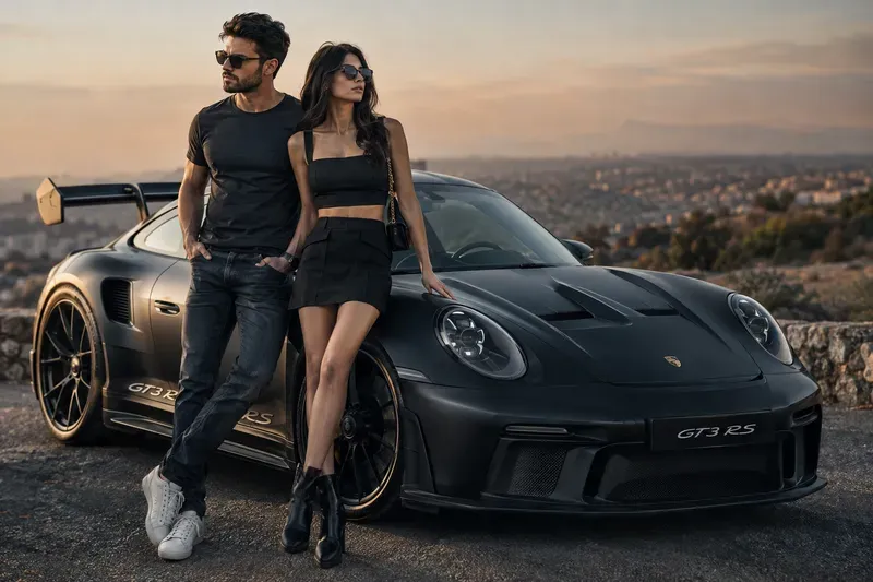 Editorial Couple Luxury Cars