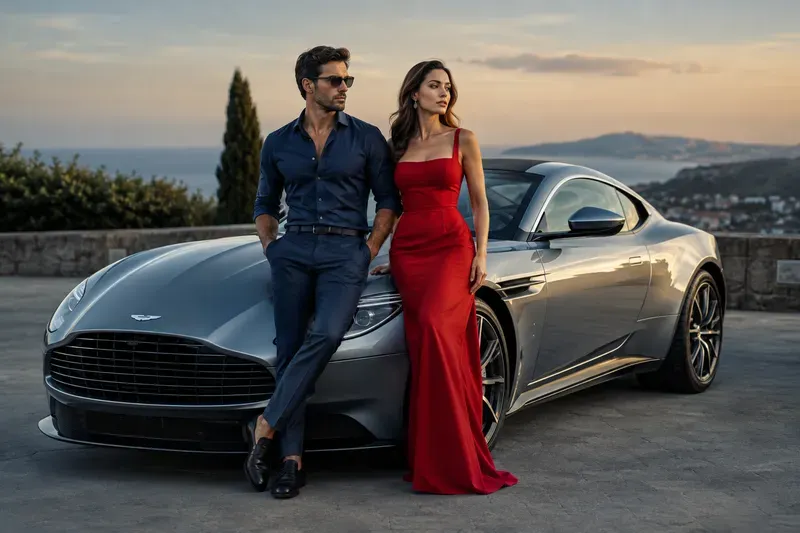 Editorial Couple Luxury Cars