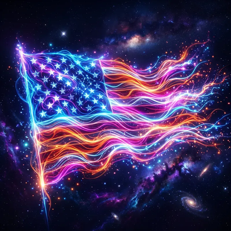 Neon Memorial Day Art