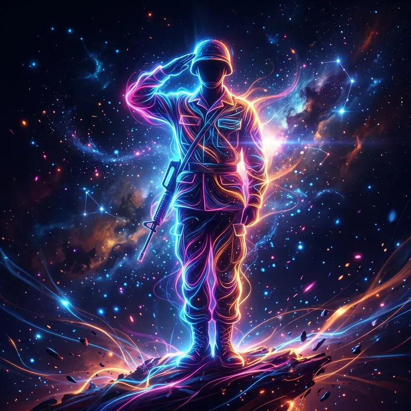 Neon Memorial Day Art
