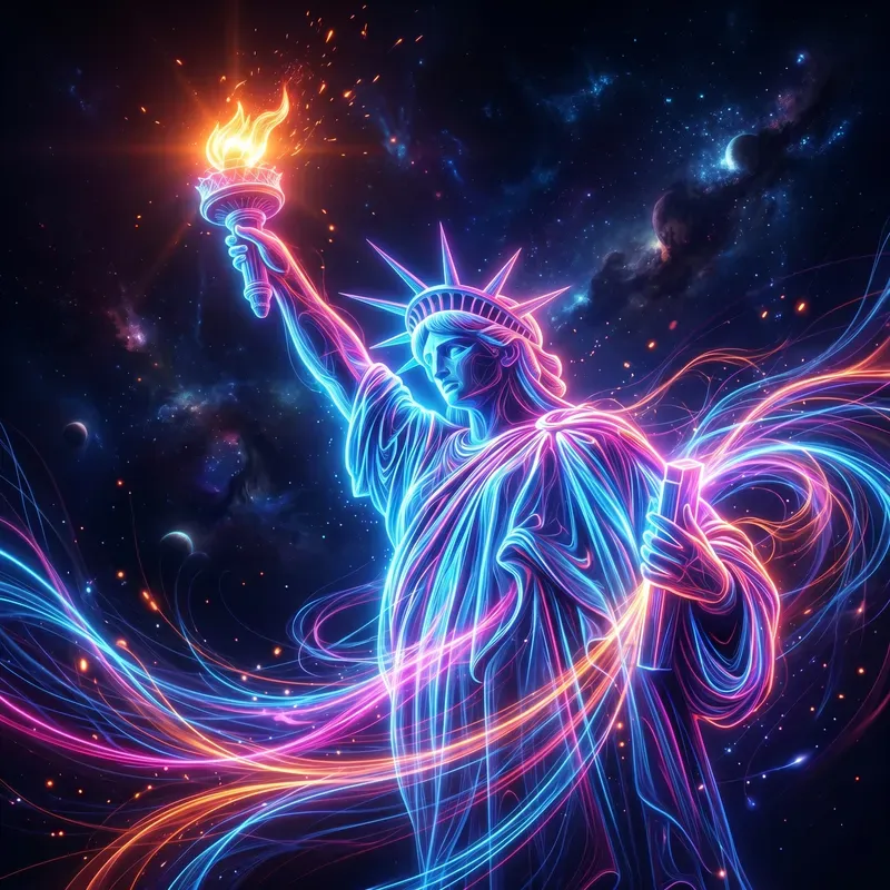 Neon Memorial Day Art