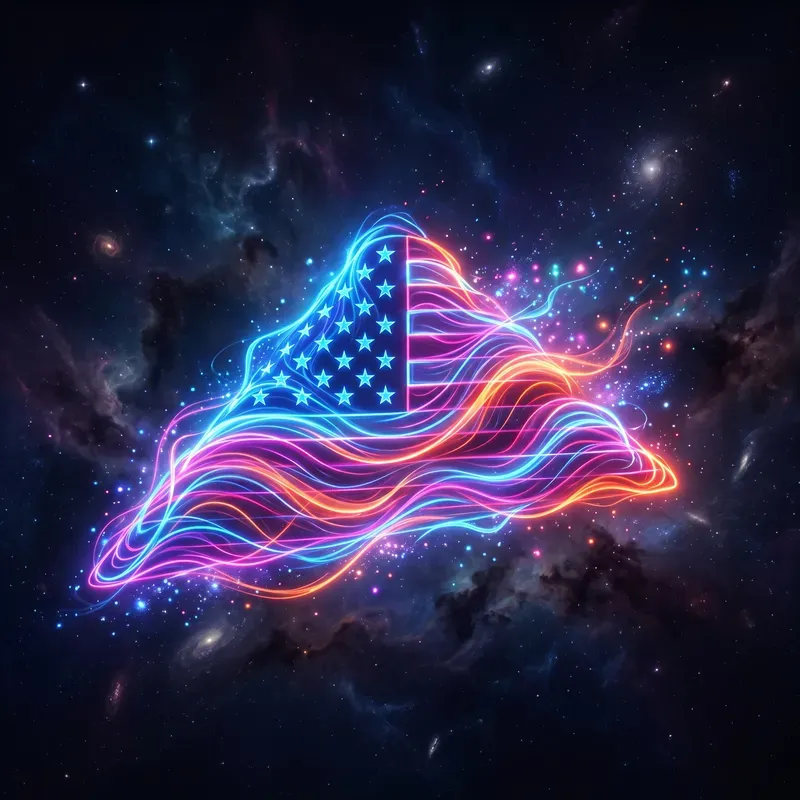 Neon Memorial Day Art