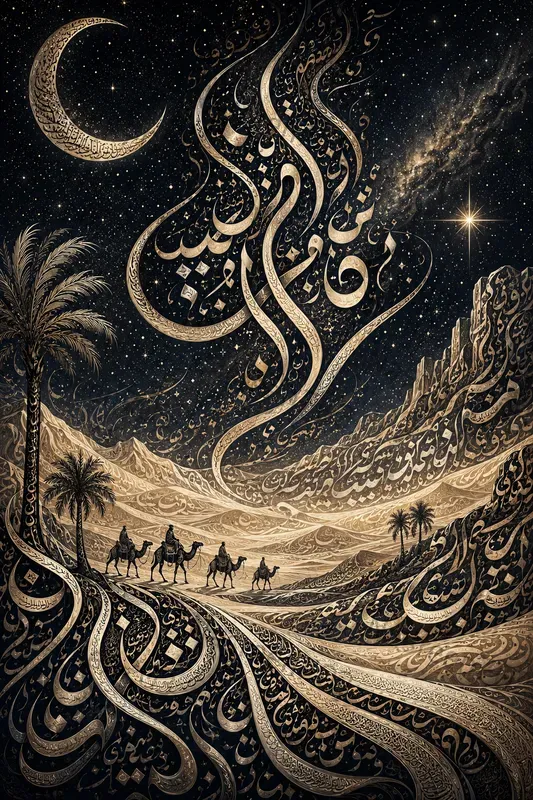 Arabic Calligraphy Tapestry Generator