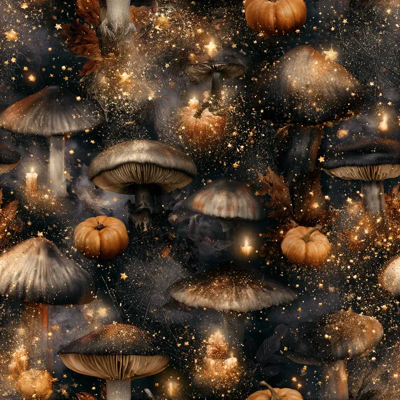 Dark Magical Autumn Seamless Pattern Gens