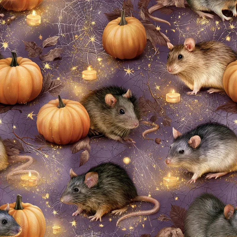 Dark Magical Autumn Seamless Pattern Gens