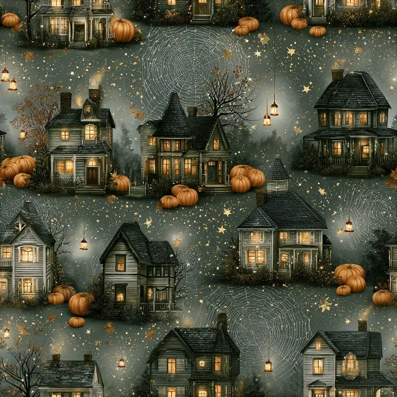 Dark Magical Autumn Seamless Pattern Gens