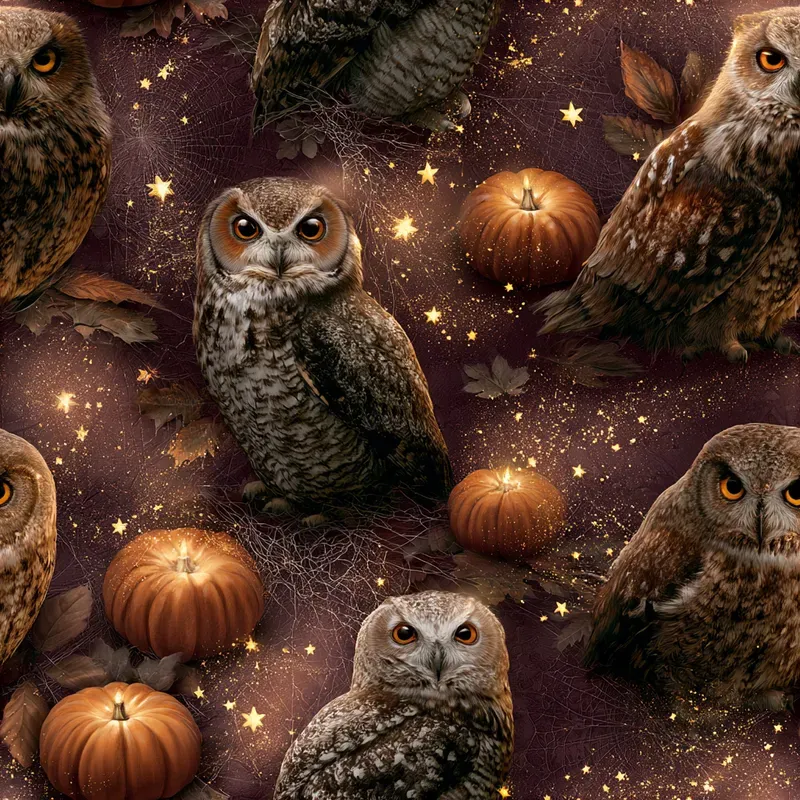 Dark Magical Autumn Seamless Pattern Gens