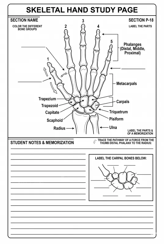 Anatomical Nursing Study Coloring Pages