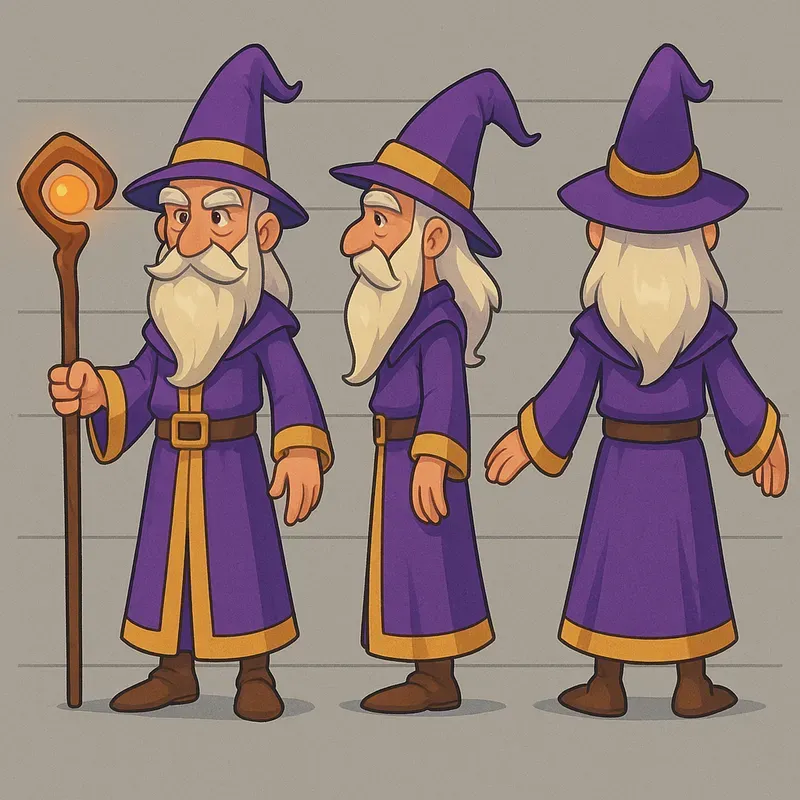 Orthographic Character Reference Sheets