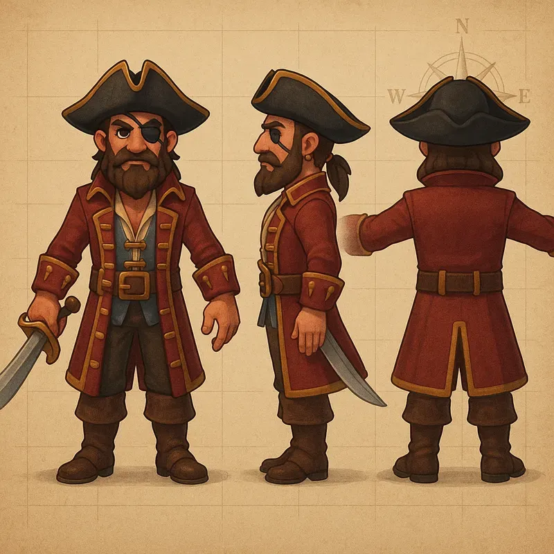 Orthographic Character Reference Sheets
